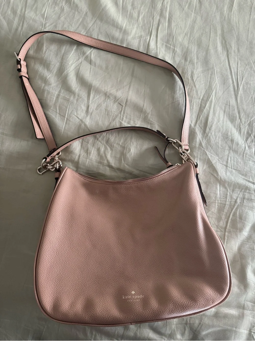 kate spade tan pebbled leather crossbody bag
